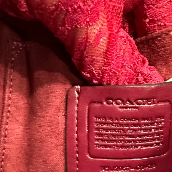 Coach Red and White Crossbody Bag - Picture 9 of 10